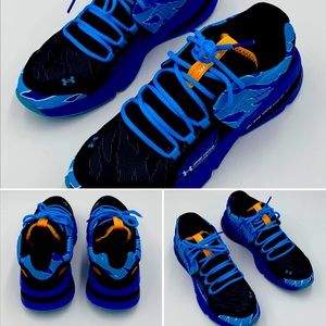 Under Amour Forge RC Blue Camo Big Ups | EUC Size 7.5 Big Boys/Men